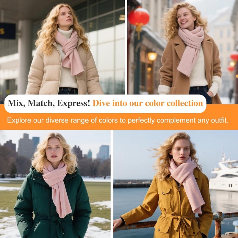 NUOHEMULE Store Luxury 100% Cashmere Scarf for Women & Men, 59''x10'' Extra Warm Winter Scarf, Blanket Scarves in Premium Gift Box - Image 4